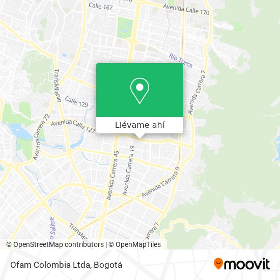 Mapa de Ofam Colombia Ltda