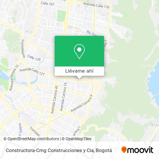 Mapa de Constructora-Cmg Construcciones y Cia