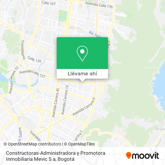 Mapa de Constructoras-Administradora y Promotora Inmobiliaria Mevic S a