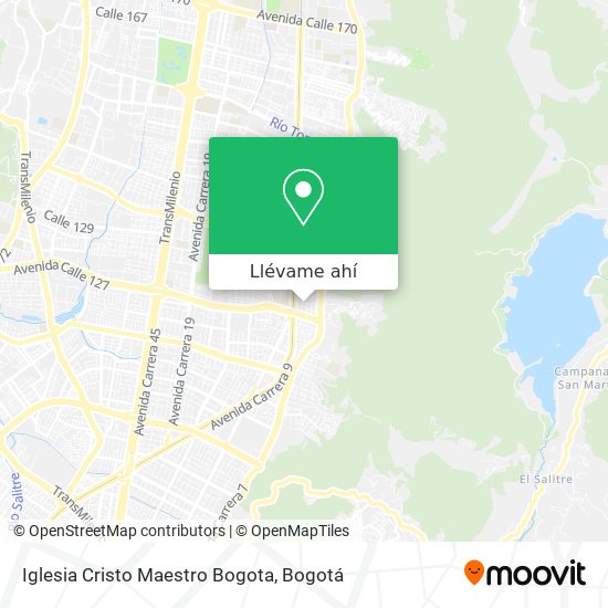 Mapa de Iglesia Cristo Maestro Bogota