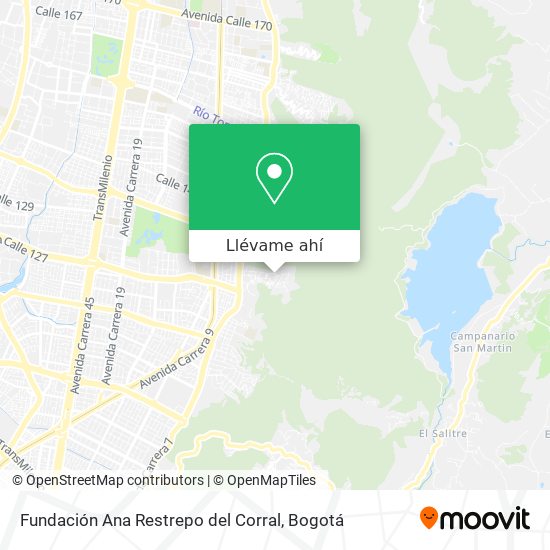 Mapa de Fundación Ana Restrepo del Corral