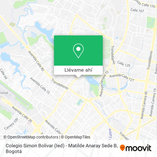 Mapa de Colegio Simon Bolivar (Ied) - Matilde Anaray Sede B