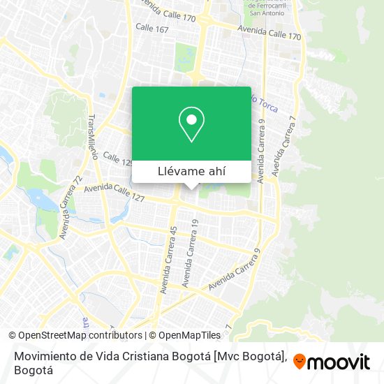 Mapa de Movimiento de Vida Cristiana Bogotá [Mvc Bogotá]