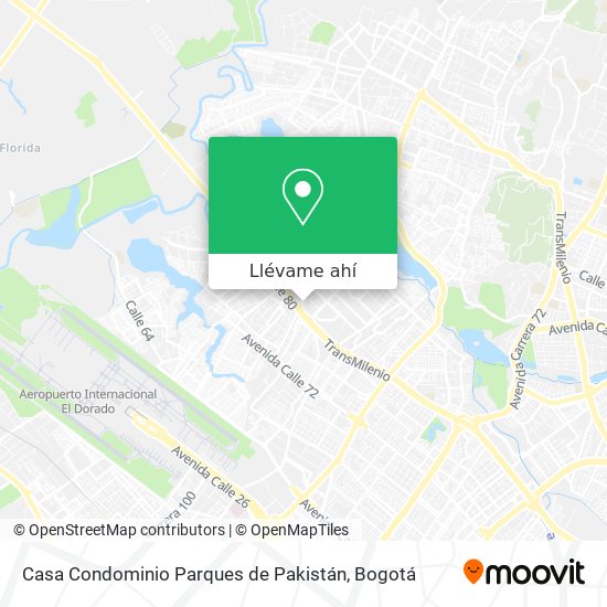 Mapa de Casa Condominio Parques de Pakistán