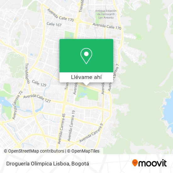 Mapa de Droguería Olímpica Lisboa