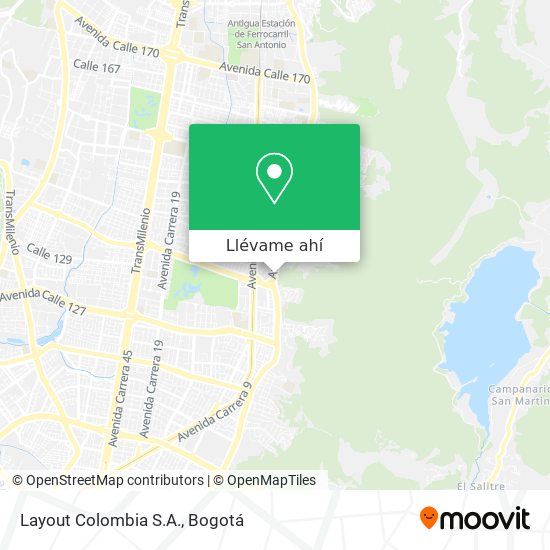 Mapa de Layout Colombia S.A.