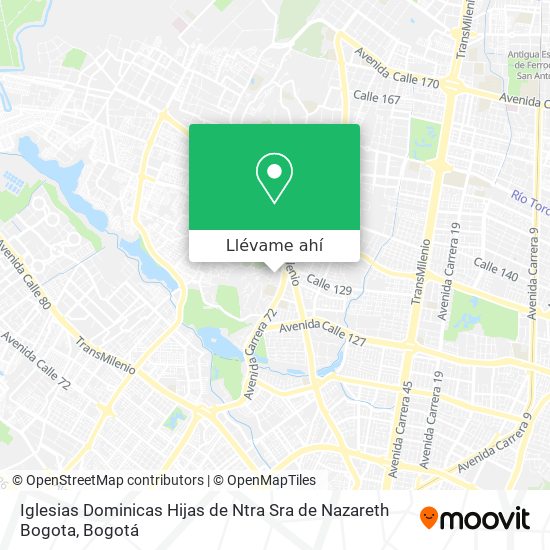 Mapa de Iglesias Dominicas Hijas de Ntra Sra de Nazareth Bogota