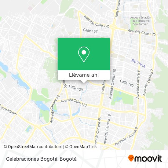 Mapa de Celebraciones Bogotá