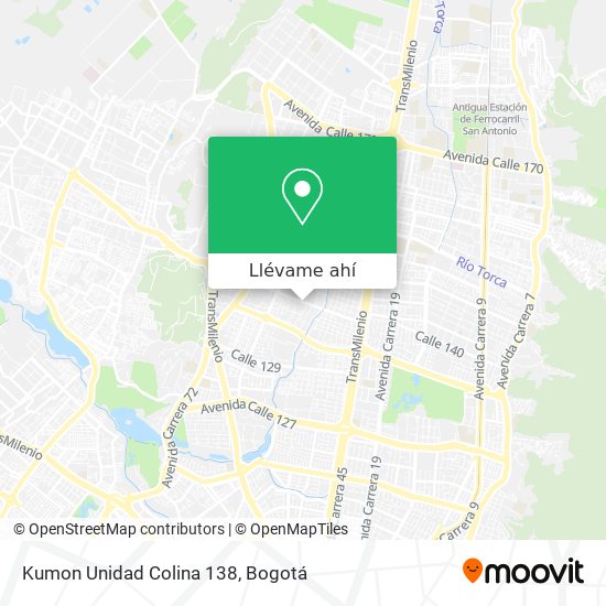 Mapa de Kumon Unidad Colina 138