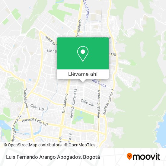 Mapa de Luis Fernando Arango Abogados