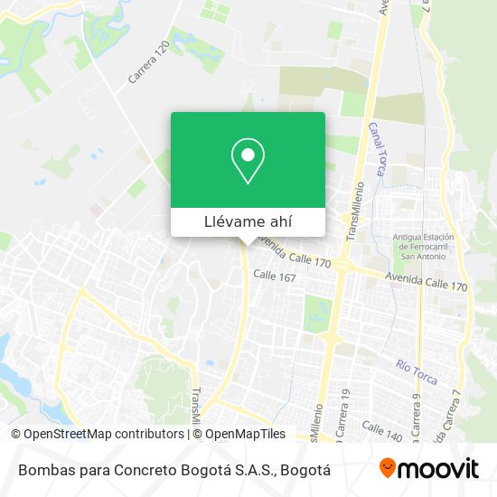 Mapa de Bombas para Concreto Bogotá S.A.S.