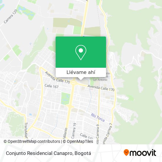 Mapa de Conjunto Residencial Canapro