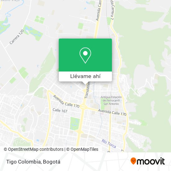 Mapa de Tigo Colombia