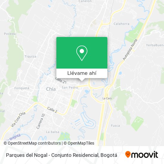 Mapa de Parques del Nogal - Conjunto Residencial