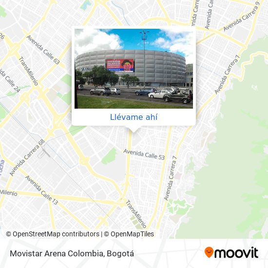 Mapa de Movistar Arena Colombia