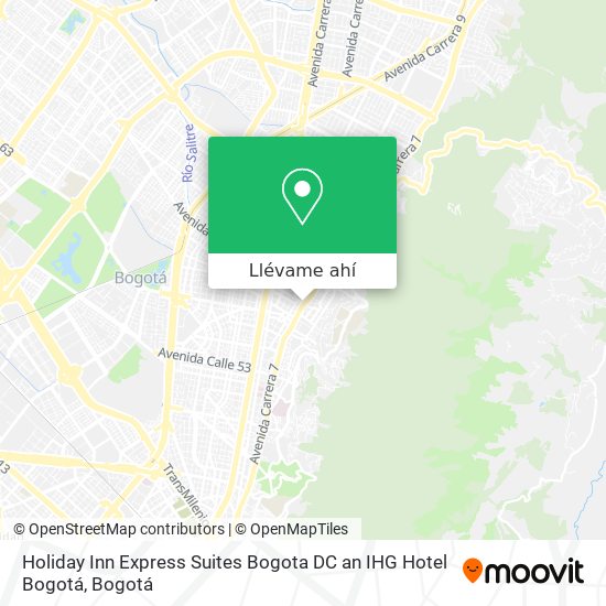 Mapa de Holiday Inn Express Suites Bogota DC an IHG Hotel Bogotá