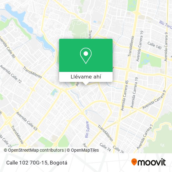 Mapa de Calle 102 70G-15