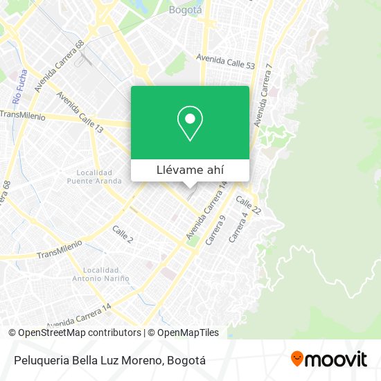 Mapa de Peluqueria Bella Luz Moreno