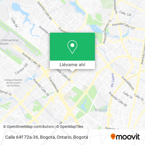 Mapa de Calle 64f 72a-36, Bogotá, Ontario