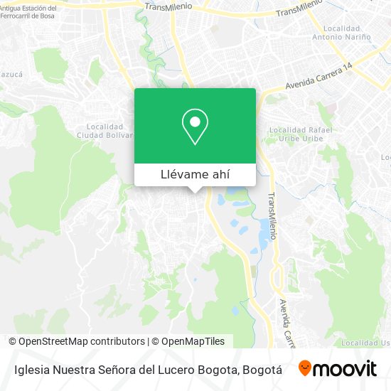 Mapa de Iglesia Nuestra Señora del Lucero Bogota
