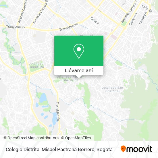 Mapa de Colegio Distrital Misael Pastrana Borrero