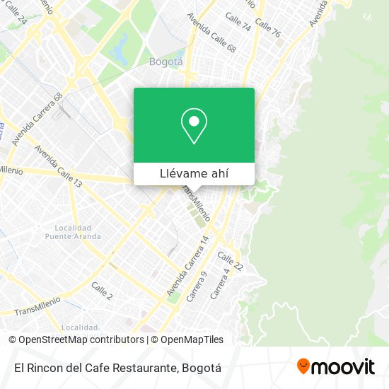 Mapa de El Rincon del Cafe Restaurante