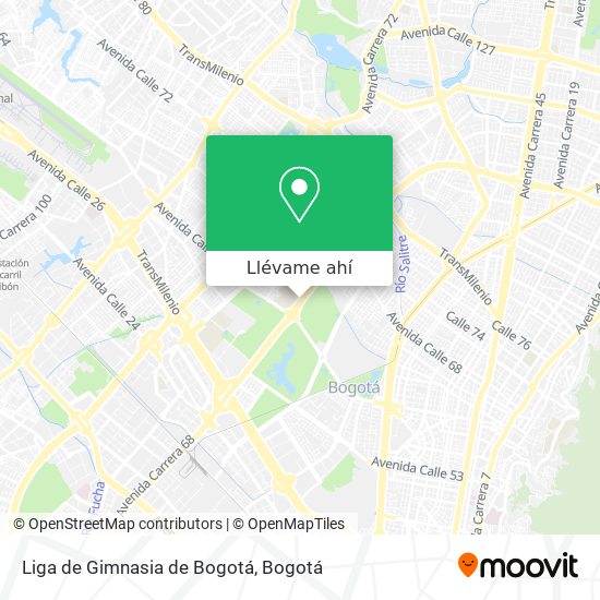 Mapa de Liga de Gimnasia de Bogotá