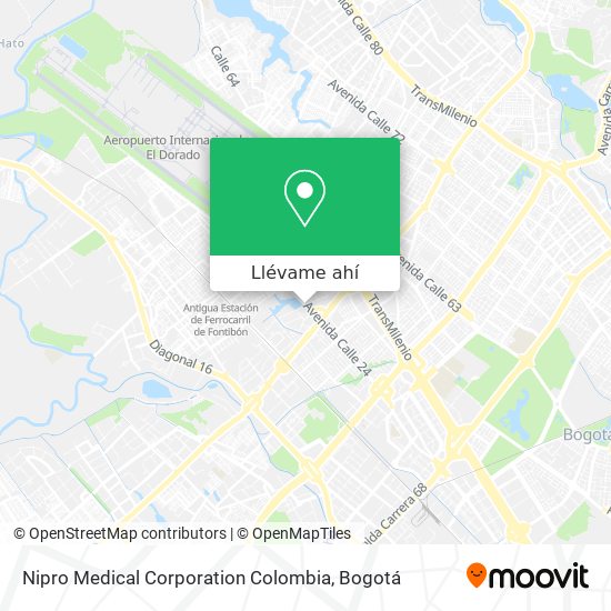 Mapa de Nipro Medical Corporation Colombia