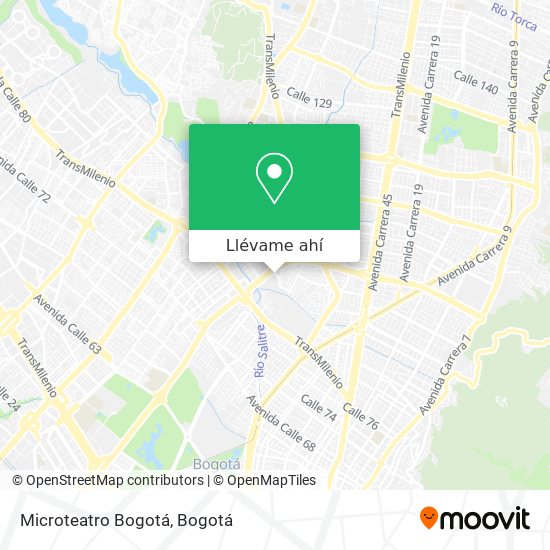 Mapa de Microteatro Bogotá