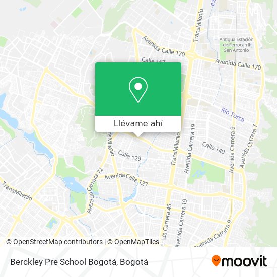 Mapa de Berckley Pre School Bogotá