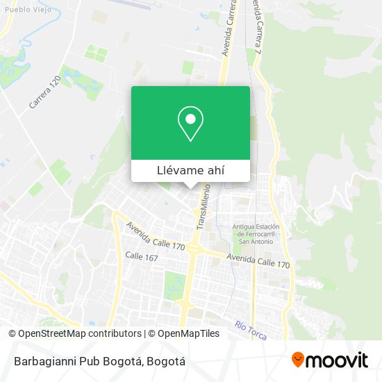 Mapa de Barbagianni Pub Bogotá