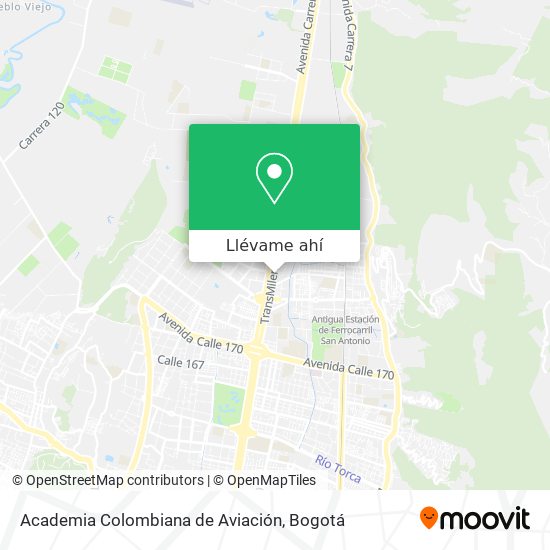 Mapa de Academia Colombiana de Aviación