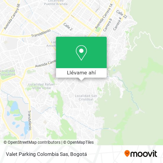 Mapa de Valet Parking Colombia Sas