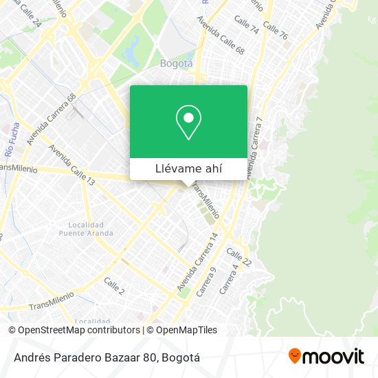 Mapa de Andrés Paradero Bazaar 80