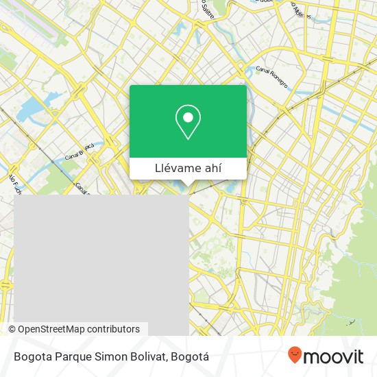 Mapa de Bogota Parque Simon Bolivat