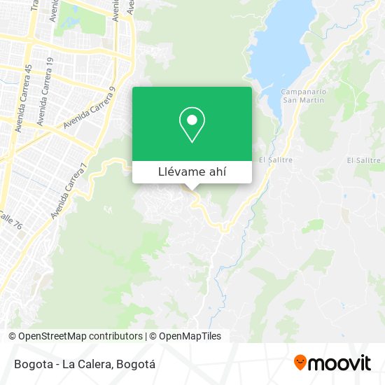Mapa de Bogota - La Calera