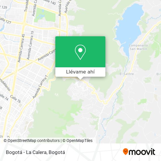 Mapa de Bogotá - La Calera