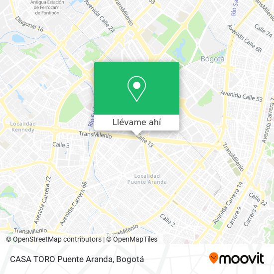 Mapa de CASA TORO Puente Aranda