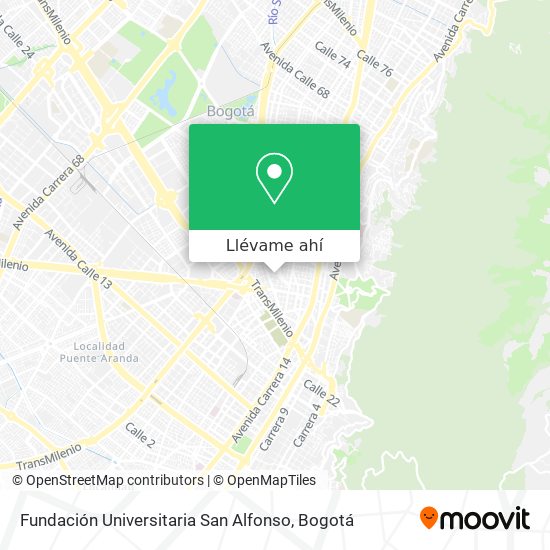Mapa de Fundación Universitaria San Alfonso