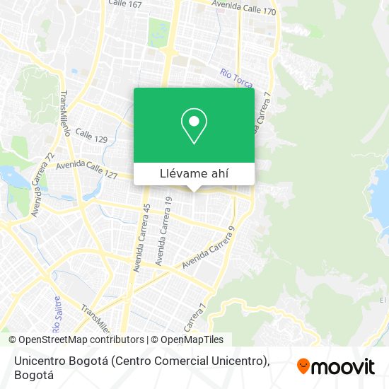Mapa de Unicentro Bogotá (Centro Comercial Unicentro)