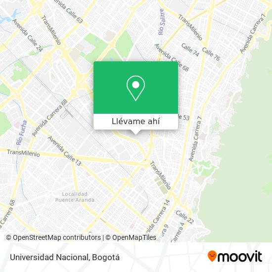 Mapa de Universidad Nacional