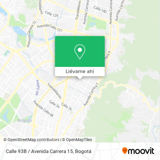 Mapa de Calle 93B / Avenida Carrera 15