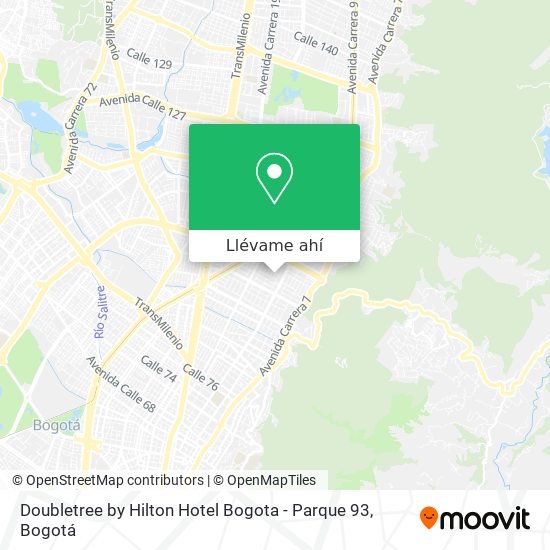Mapa de Doubletree by Hilton Hotel Bogota - Parque 93