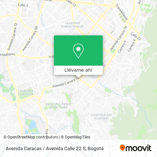 Mapa de Avenida Caracas / Avenida Calle 22 S