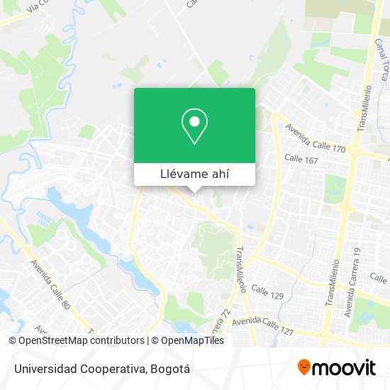 Mapa de Universidad Cooperativa