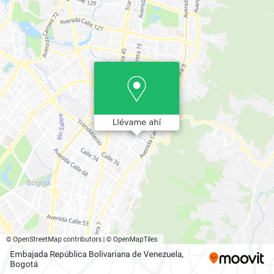 Mapa de Embajada República Bolivariana de Venezuela