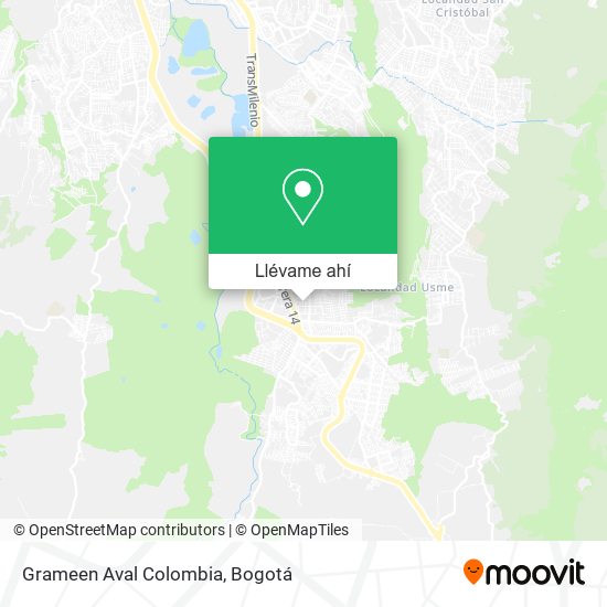 Mapa de Grameen Aval Colombia
