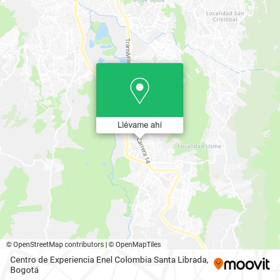 Mapa de Centro de Experiencia Enel Colombia Santa Librada