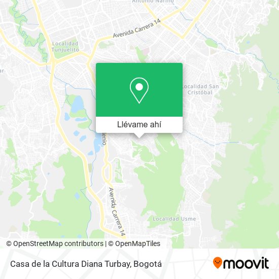 Mapa de Casa de la Cultura Diana Turbay