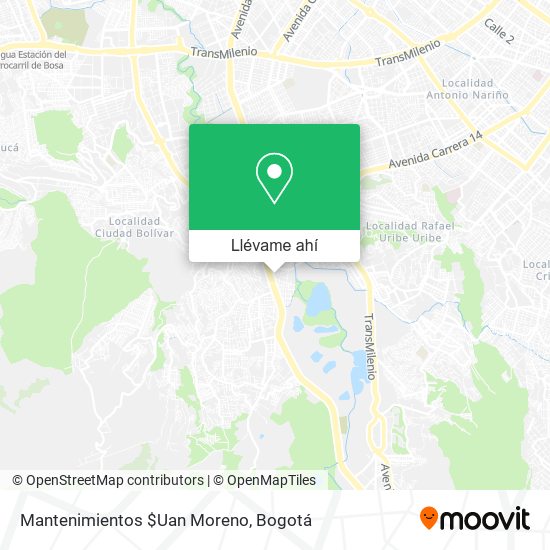 Mapa de Mantenimientos $Uan Moreno